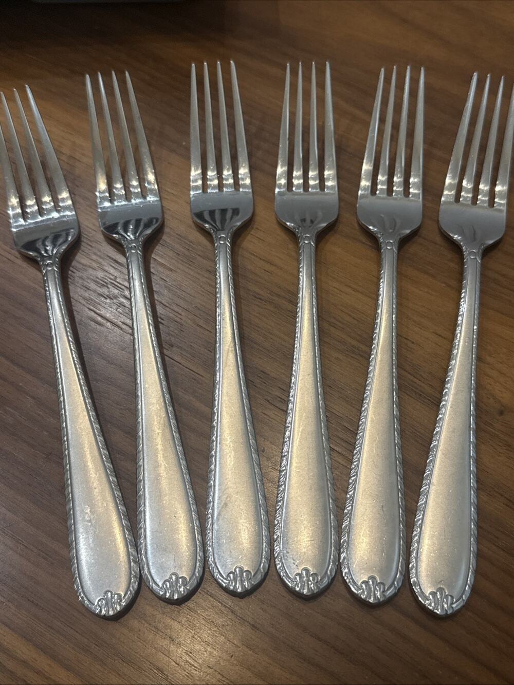 6 Hampton Silversmiths RACHELLE FROST Dinner Forks Stainless Steel 18/10 Korea